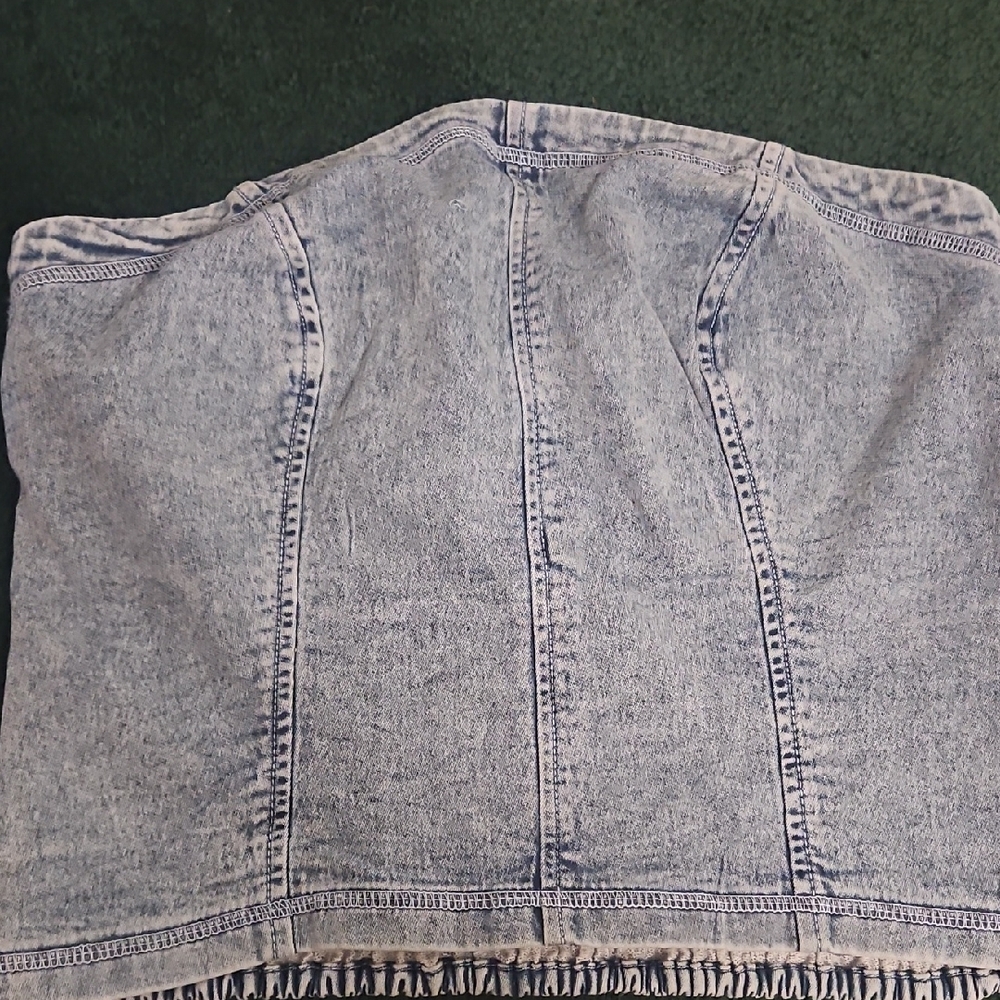 aerie Blue Striped Strapless Smocked Tube Top